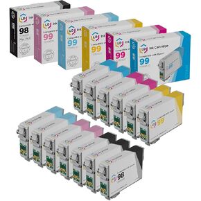 LD Products Remanufactured Ink Cartridge Replacement for Epson 98 & 99 High Yield (13 Set - 3 Black 2 Cyan 2 Magenta 2 Yellow 2 Light Cyan 2 Light Magenta) for Artisan 700 710 725 730 810 835 837