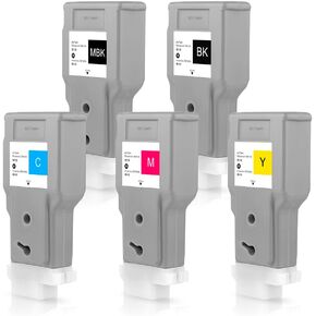 PFI-320 Pigment Ink Cartridges 300ML 5Pack for Canon PFI-320 Compatible with Canon ImagePrograf TM-300 TM-305 TM-200 TM-205 Printers (Matte Black, Black, Cyan, Magenta, Yellow)