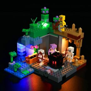 BrickBling Light Kit Compatible with Lego Minecraft The Skeleton Dungeon 21189, Minecraft Dungeon LED Lighting Compatible with Lego 21189 - Lights Only, Not Come with Model
