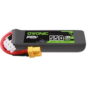 Ovonic 7.4V 100C 550mAh 2S Lipo بطارية مع XT30 المكونات