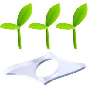 3pcs Sprout Little Green Bookmarks with 1pc Book Page Holder Transparent Thumb Ring Page Holder, Mini Green Sprout Bookmarks Silicone Grass Buds Bookmarks Gifts for Book Lovers Reading