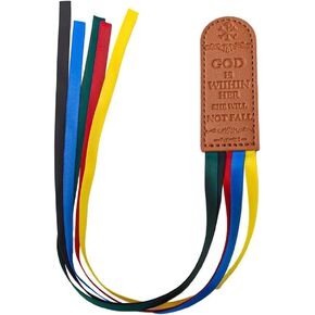 Christian Bible Verse Leather Bookmarks for Women Bible Tassel Ribbon Bookmark for Bible Colorful Ribbon Marks for Bible Inspirational Gifts for Boys Girls Book Lovers Motivational Gifts for Son