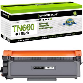 Greencycle 1 Pack TN660 TN-660 TN630 TN-630 استبدال خرطوشة الحبر الأسود متوافق مع MFC-L2700DW MFC-L2740DW DCP-L2540DW HL-L2300D HL-L2380DW HL-L2320D DCP-L2540DW