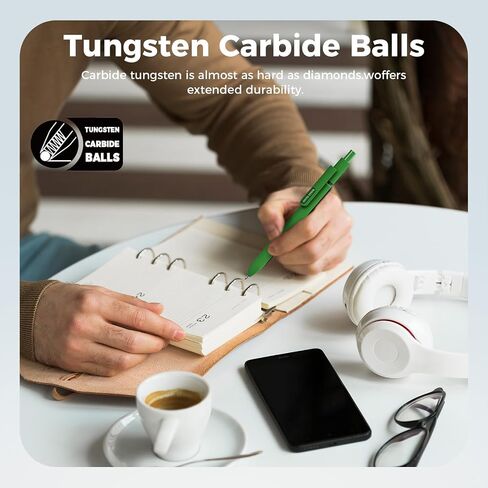 1.0mm 8Pcs Retractable Ballpoint Pens, Medium Tip Black Ink, Smooth Writing for Journaling, Note-Taking & Office Use, No Bleed, No Smudge, Comfort Grip in Saudi Arabia