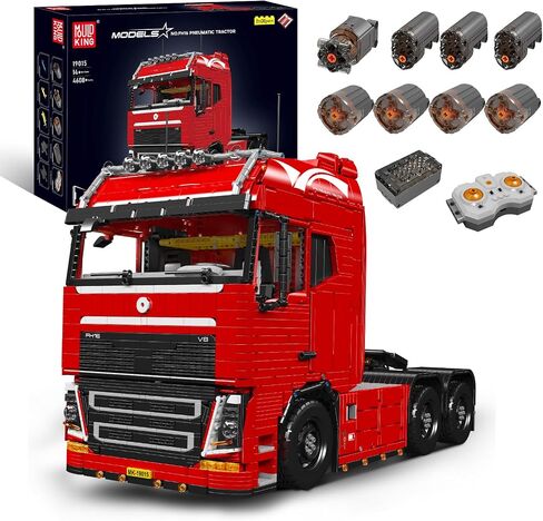MOLD KING TRACTER TRACTH BLACK KITS MODEL ، MOC 19015 Building Builds Stip to Build ، Gift for Kids Year 14+/Adult Complections Actusts (4،608 age with motor/app remote control) in Kuwait