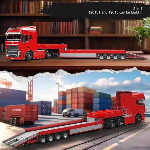 MOLD KING TRACTER TRACTH BLACK KITS MODEL ، MOC 19015 Building Builds Stip to Build ، Gift for Kids Year 14+/Adult Complections Actusts (4،608 age with motor/app remote control) in Kuwait