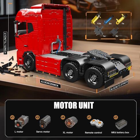 MOLD KING TRACTER TRACTH BLACK KITS MODEL ، MOC 19015 Building Builds Stip to Build ، Gift for Kids Year 14+/Adult Complections Actusts (4،608 age with motor/app remote control) in Kuwait