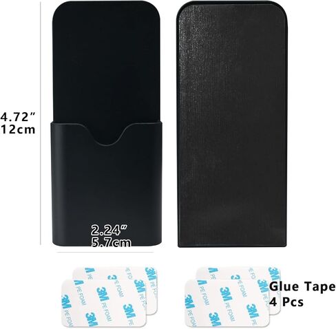 2 Pcs Magnetic Marker Holder Wall Mount Marker Caddy Pencil Holder for Dry Erase Whiteboard Fridge, Self Adhesive Marker Pen Holder for Home Office School(Black&SS) in Kuwait