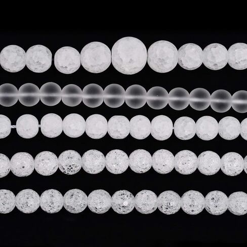 RUBYCA Natural AAA Grade Quartz Crystal Clear Rondelle Faceted Beads Jewelry Making (1 Strand, 8mm) in Saudi Arabia