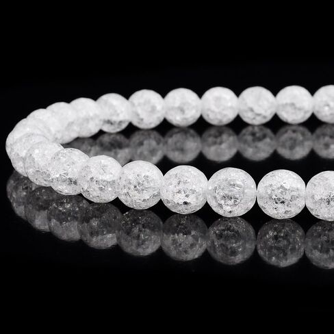 RUBYCA Natural AAA Grade Quartz Crystal Clear Rondelle Faceted Beads Jewelry Making (1 Strand, 8mm) in Saudi Arabia