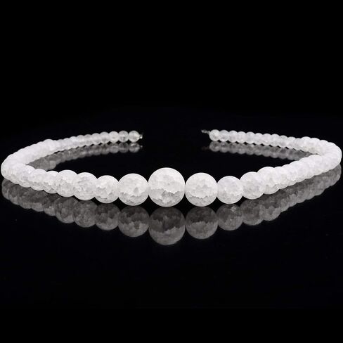 RUBYCA Natural AAA Grade Quartz Crystal Clear Rondelle Faceted Beads Jewelry Making (1 Strand, 8mm) in Saudi Arabia