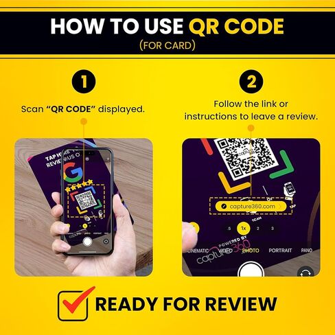 Google Review NFC & QR Tap Card by Capture 360, NFC Instant Review card, All Phones Compatible, Friendly Dashboard, Live Analytics, Reusable Card, Boost Business Feedback (Blue, 2-Pack Google Cards) in Saudi Arabia