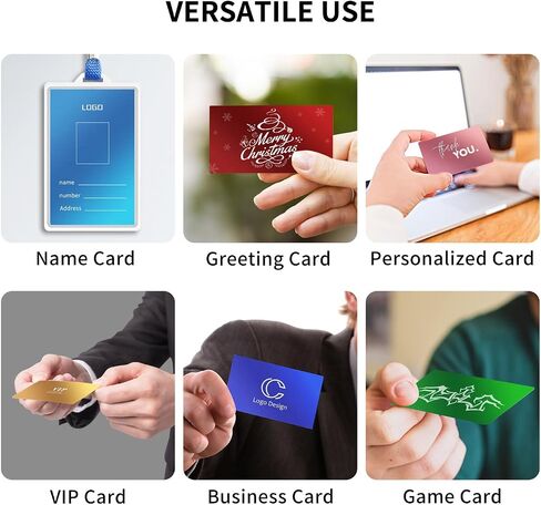 200 Pcs Metal Business Card Blanks, Colorful Laser Engraving Blanks for CNC Engraver, 3.38 x 2.12 Inches, 0.01 Inch Thick – Ideal for Custom Metal Business Cards in Saudi Arabia