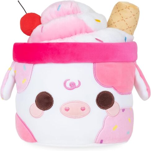 Cuddle Barn Plushgoals - Sprinkles Mooshake | سوبر لينة لطيف Kawaii الوردي والأحمر حلوى الحلوى شرب لعبة أفخم قابلة للتحصيل ، 11 بوصة in Kuwait