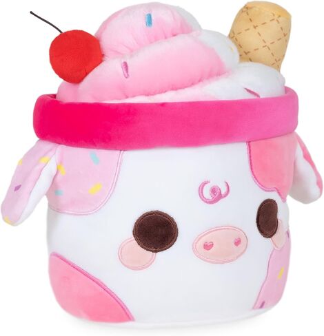 Cuddle Barn Plushgoals - Sprinkles Mooshake | سوبر لينة لطيف Kawaii الوردي والأحمر حلوى الحلوى شرب لعبة أفخم قابلة للتحصيل ، 11 بوصة in Kuwait
