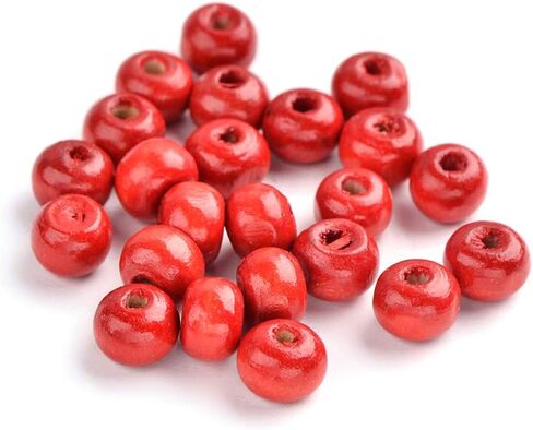 Craftdady 200Pcs Round Wood Beads 10mm Green Wooden Ball Spacer Beads for Home Decoration Jewelry Making in Saudi Arabia