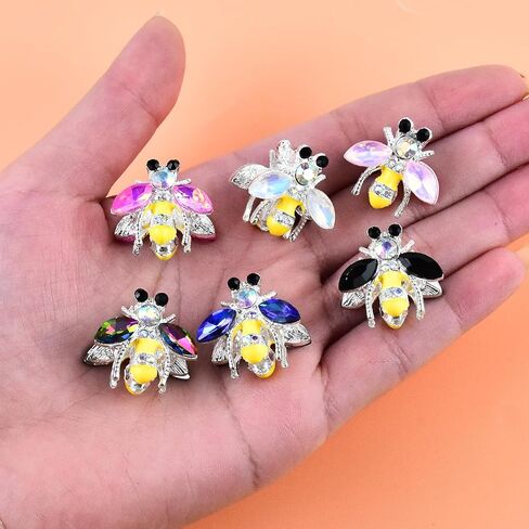 6Pcs Tulip Rhinestone Alloy Beads for Pens Colorful 3D Tulip Focal Spacer Beads for DIY Craft Beadable Pens Jewelry Bracelet Necklace Earrings Keychain Making in Kuwait