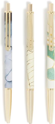 U Brands Avalon Gel Pens, 3 Count, Set in Stone, Gold Details, Medium (0.7 mm) Point, Black Ink in Saudi Arabia