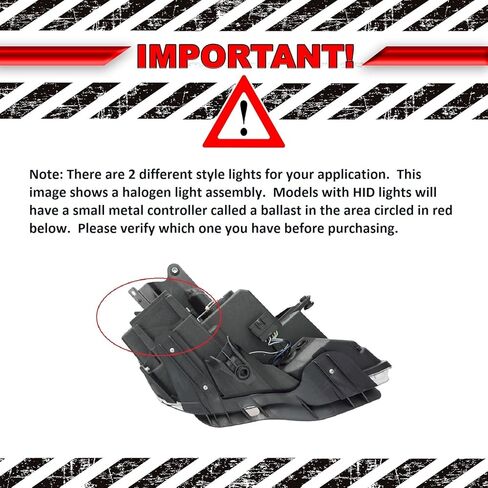 TRQ Left Headlight Assembly Drivers Side Compatible with 2015-2016 Nissan Murano NI2502232 in Saudi Arabia
