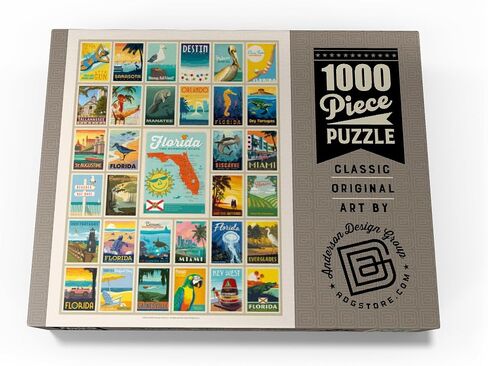 MyPuzzle Florida: Print Multi -Imagage Print ، Pintage Poster - Premium 1000 Piece Jigsaw Puzzle للبالغين in Kuwait