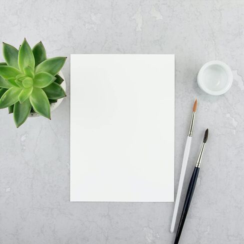 White Thick Paper Cardstock - 80 lb Card Stock (216 gsm) | 8.5 x 11 inch | 50 Sheets | Heavyweight Cover Stock for Business Cards, Art, Invitations, Stationery Printing (80lb) in Kuwait