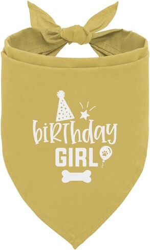 Dog Birthday Bandana, Dog Scarf, Dog Birthday Girl, Dog Bandana for Small Medium Large Dogs, Happy Birthday Dog Bandana, Wine Red Dog Bandana, Dog First Birthday (A24) in Kuwait