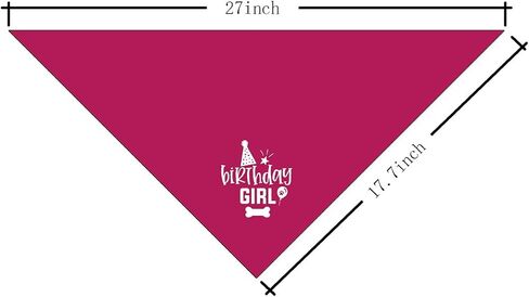 Dog Birthday Bandana, Dog Scarf, Dog Birthday Girl, Dog Bandana for Small Medium Large Dogs, Happy Birthday Dog Bandana, Wine Red Dog Bandana, Dog First Birthday (A24) in Kuwait