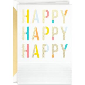 Hallmark Signature Birthday Card (Happy Happy Happy)
