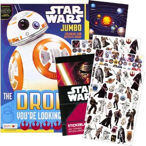 Star Wars Coloring Book with Stickers ~ Includes Bonus Solar System Sticker!