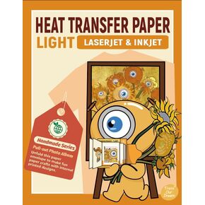 TransOurDream Iron on Heat Transfer Paper for Inkjet & Laserjet Printer (10 Sheets, 8.5x11, Dark) Printable Heat Transfer Vinyl for Dark Fabrics, Fun Gift for Birthday and Everyday Gifts