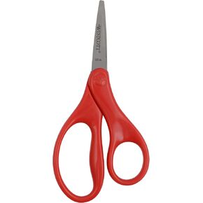 Westcott 5" Pointed-Tip Scissors for Kids Ages 6-8 - Durable School or Craft Scissors in Assorted Colors Red or Blue