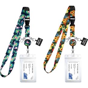 Cruise Lanyards 3 Pack Adjustable Lanyard with Phone Tether Holder. Breakaway Safety Clip. Retractable Badge Reel. Waterproof ID Ship Cards Holder. Cruise Essentials.