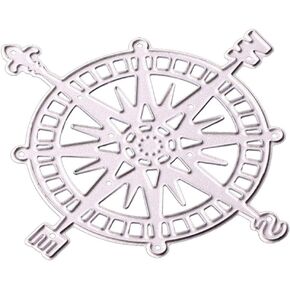 Compass Die Cut for Card Making, Compass Metal Cutting Dies Congratulations Die Cuts Embossing Stencils Template for DIY Scrap-Booking Decor Wedding Birthday Blessing Card