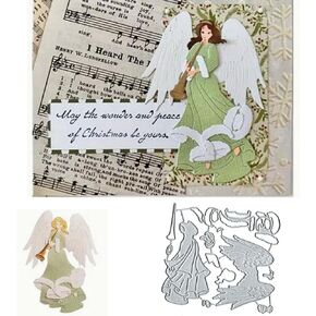 Angel Girl Wing Metal Die Cuts,Christmas Wing Angle Cutting Dies Cut Stencils DIY Scrapbooking Decorative Embossing Paper Scrapbooking Card Making