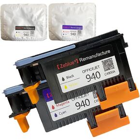 940 Printhead Remanufactured for HP940 Printhead Replacement for HP Officejet Pro 8000 8500 8500A 8500A Plus 8500A Premium (2PK 940 BK/Y + M/C)