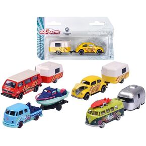 Majorette Volkswagen The Originals Trailers with Metal Parts, Scale 1:64, Officially Licensed VW, You Will Receive 1 of 4 Models Vehicles + VW Trailers (Randomly Sent)(3467452065464)