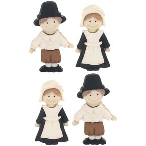 Pilgrims Buttons by Dress It Up Buttons and Embellishments - 4 Piece