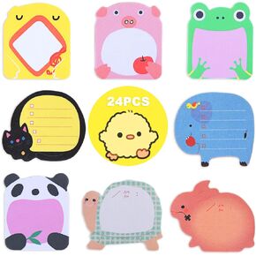 32 Pads Animal Sticky Notes Cute Sticky Notes, Funny Sticky Notes, Kawaii Note Pads, 960 Sheets Self-Stick Memo Pads for Home Classroom Teacher Office Supplies Message Pads Party Favors