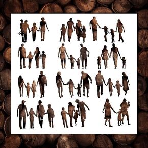 Human Body Stencil Template - Reusable Human Figure Silhouette Stencils for Painting on Wood, Glass, Wall Rock, Walls, Canvas, Glassware, Spray Painting, Airbrushing, Crafts (12x12)
