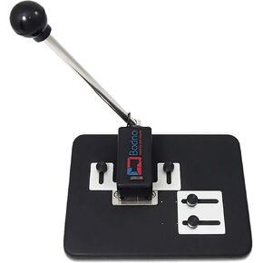 Bodno Heavy Duty Desktop ID Badge Slot Punch Black - Cr80 30 Mil PVC Card Slot Puncher w/Adjustable Centering Guides