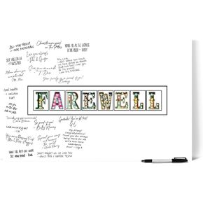 L&O Goods Retirement Party Decorations | Group Signature Card | Large Creative Guest Book Alternative | For Men, Women, Co-Worker | Wall Poster 11x17 Inch |Unframed