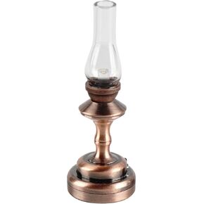 Waldosia 1:12 Scale Dollhouse Miniature Batterry Operated Led Hurricane Lamp