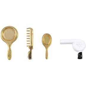 Airads Dollhouse Accessories 1:12 Scale Dollhouse Bathroom Comb Comber Brush Brush (Set 4)