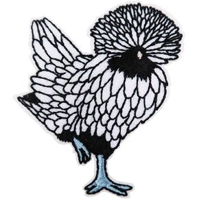 Cute-Patch Polish Chicken Embroidered Iron on Patch Farm Animal Applique