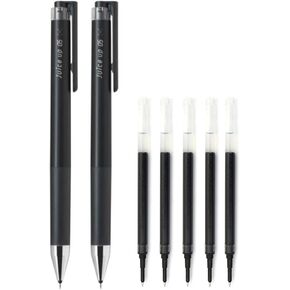 Pilot Juice Up 0.5mm Black Gel Ink Ballpoint Pen LJP-20S5-B 2 pens 5 refills with Kanji Love Sticker