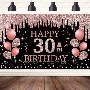 50th Birthday Decorations for Women, Rose Gold 50th Birthday Backdrop Banner, 50th Happy Birthday Banner Party Suppiles, Happy 50th Birthday Decoration