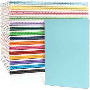 A5 Journals Colored Lined Notebooks Bulk 45pcs 5.5 x 8.3 Inches College Ruled Durable Cover for Class or Conference, 30 Sheets/60 Pages, 15 Colors