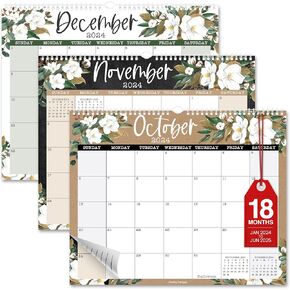 Hadley Designs Floral Wall Calendar 2024-2025-Monthly Calendar 2024-2025, 2025 Calendar Wall Hanging, Wall Calendar 2024-25 Large