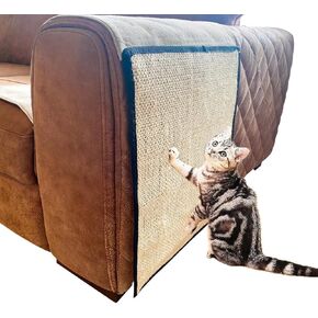 2 Pack Cat Scratch Furniture Protector Anti Scratching Mats - Protectors from Pets for Arm Rest Chair, Couch, Seat and Stairs