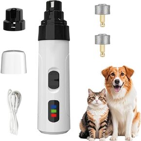 Silent Groom Pro Nail Grinder ، Silent Groom Pro Pet Divel Clipper ، مطاحن مسمار الكلب القابل لإعادة الشحن ، آمن فعال في تقليم الأظافر للحيوانات الأليفة للاستخدام المنزلي